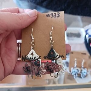 Handmade Stainless Steel Mushroom Earrings